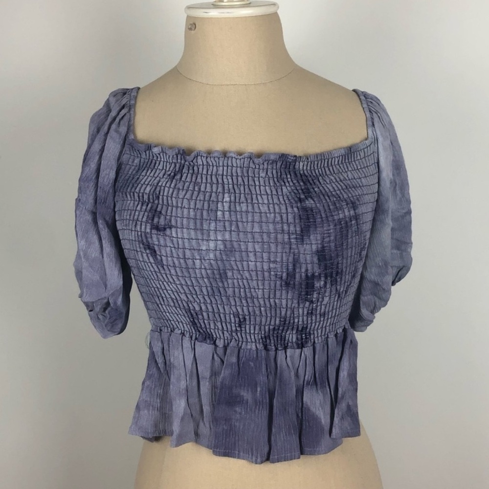 Maronie Blue and White Tie Dye Shirt
